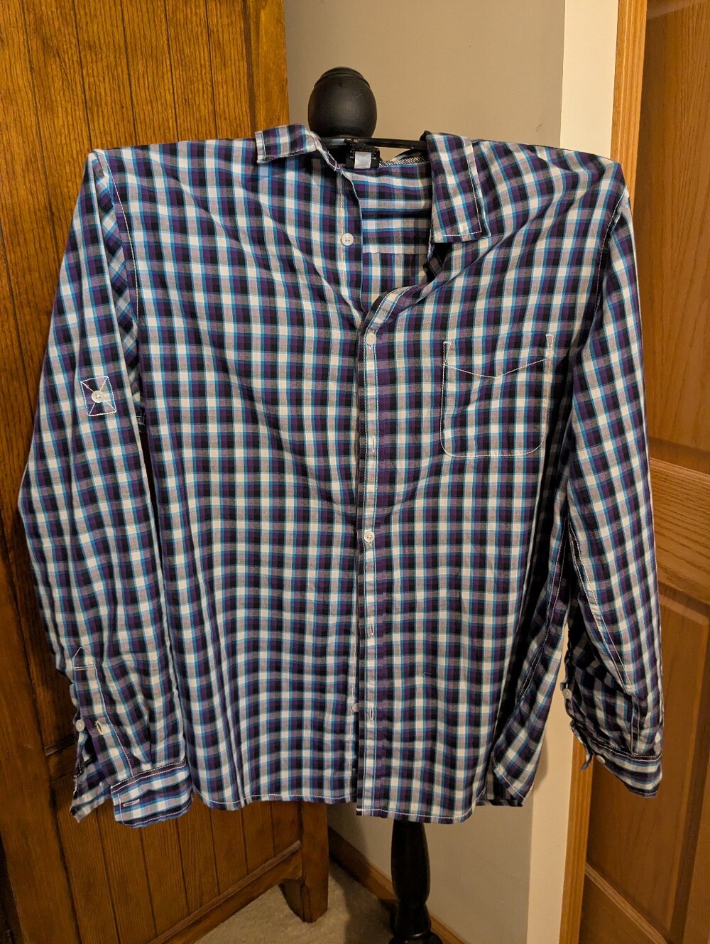 TONY HAWK Plaid Dress Shirt, Mns Sz XXL, EUC!! (Fits like XL)